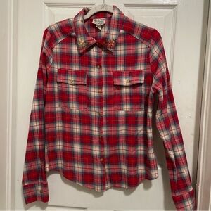 Pretty Rebellious Red Plaid Button Down Shirt